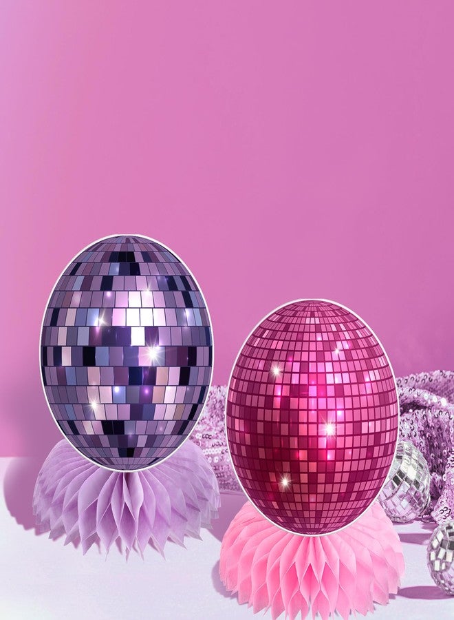 iPartyGo Disco Ball Honeycomb Centerpieces - 9 PCs Colorful 70s Disco Party Decorations Dancing Queen Disco Ball Table Centerpieces Retro Music Party Decor Disco Themed Prom Birthday Party Supplies - Image 2